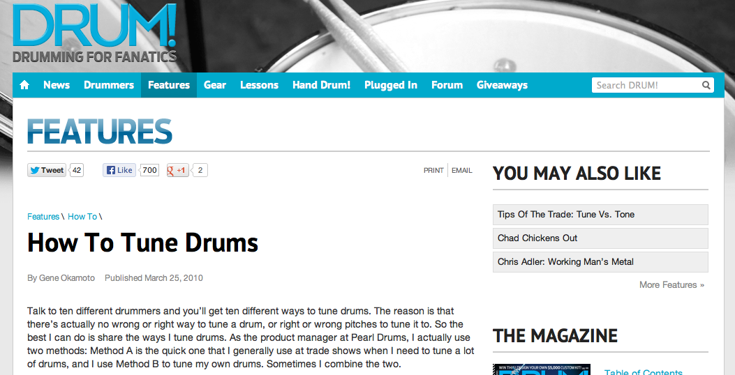 Drum!: How To Tune Drums In Four Steps
