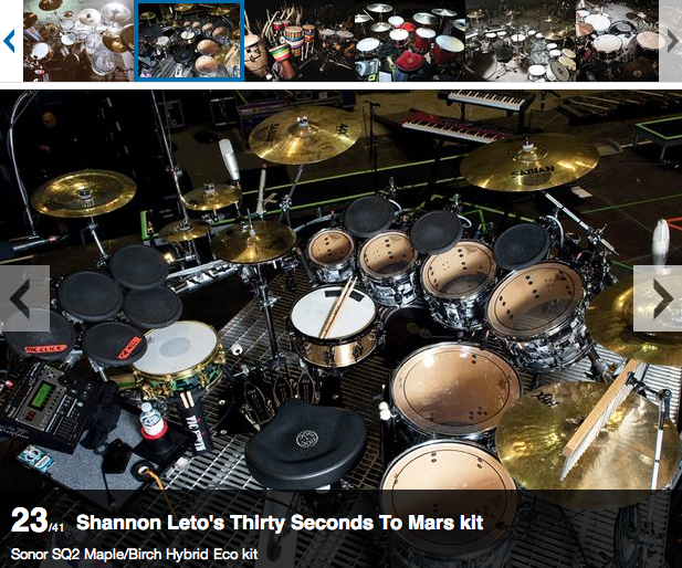 Music Radar’s Drum Kits of the Pros (in pictures)