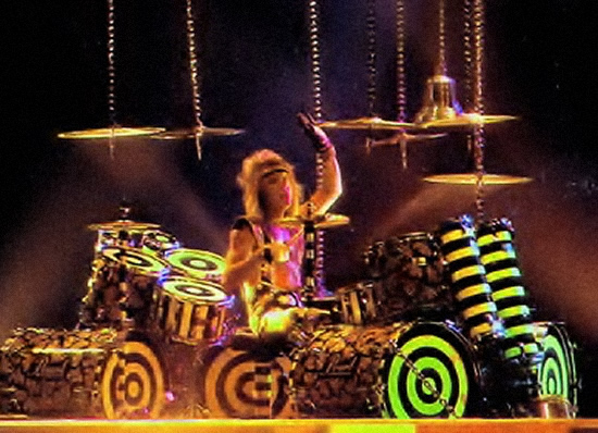 Because cymbals on chains seemed like a good idea at the time. #TBT