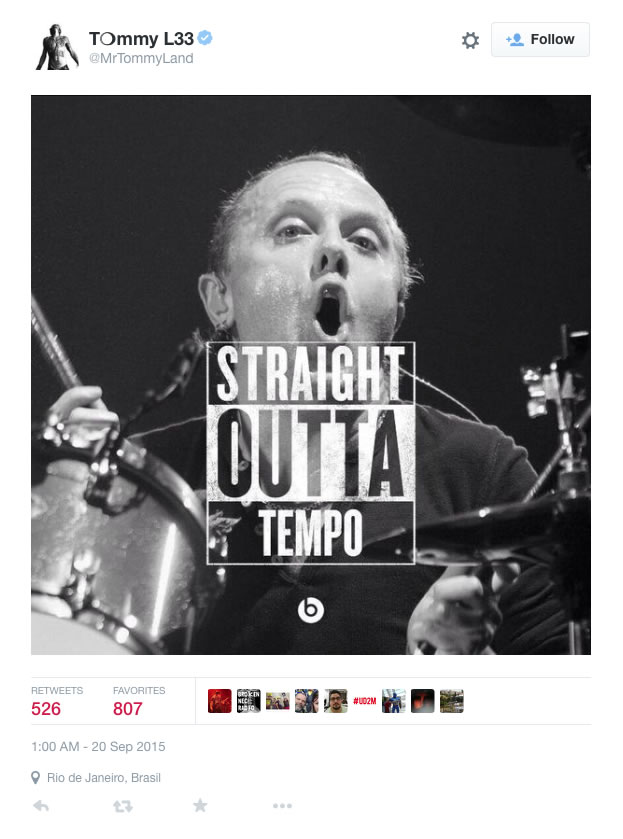 Tommy Lee completely trolls Lars Ulrich on Twitter